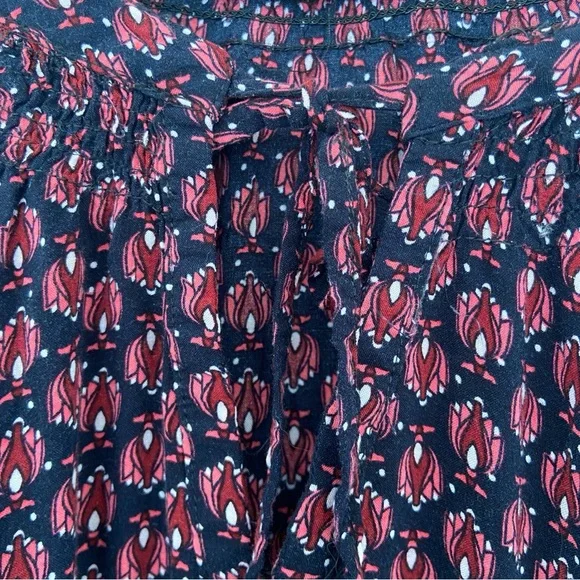 ADDITION ELLE NAVY/RED/PINK 100% RAYON GEOMETRIC PRINT BLOUSE W/TIE NECKLINE, 18 - Picture 10 of 12